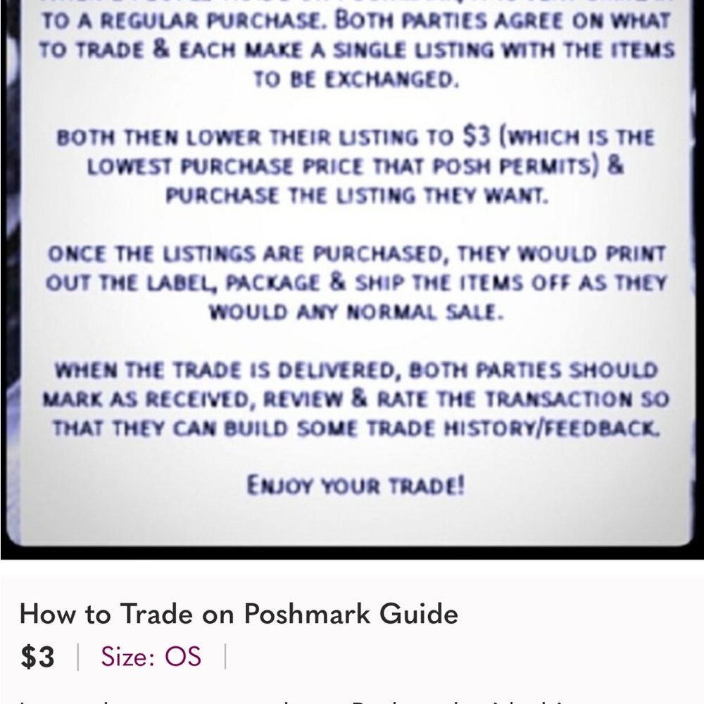 Poshmark Trading Guide - Picture 2 of 2